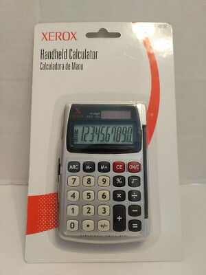 Xerox XRX-150 Silver/Black Handheld 10 Digit Calculator Office Math New Sealed