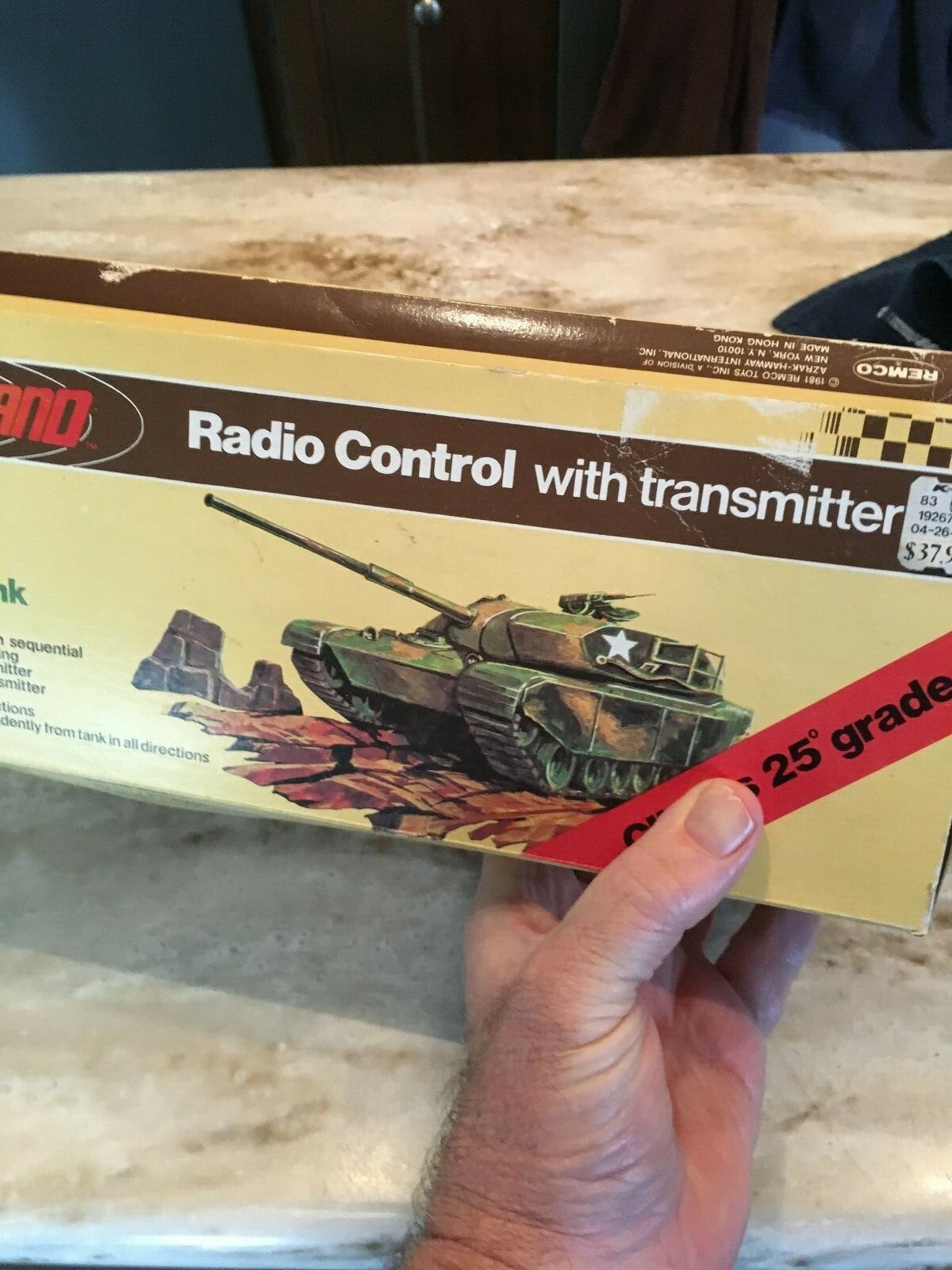 1981 Remco Power Command RC 6 Function US Army XM1 Main Battle Tank with Transmi