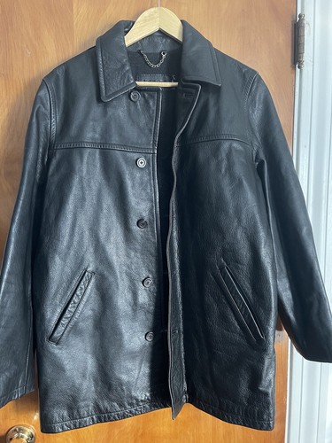 Vintage J Crew Leather Jacket Men Size M Black | eBay Vintage J Crew Leather Jacket Men Size M Black | eBay