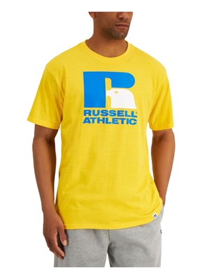 

RUSSELL ATHLETIC Мужская желтая легкая футболка с логотипом Lawrence, размер, Желтый, RMT1250