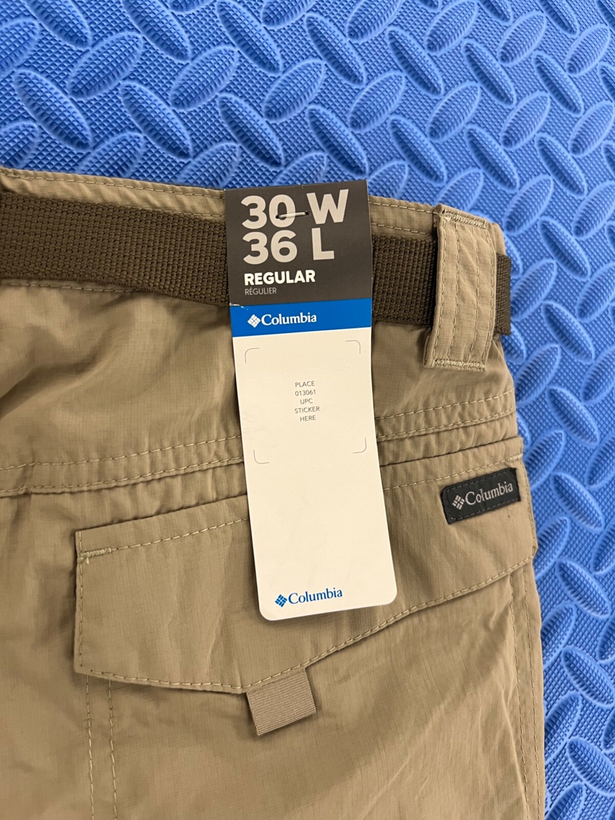 Columbia Silver Ridge Cargo Pants Mens 30x36 Beige Hiking Omni Shade Ripstop G37