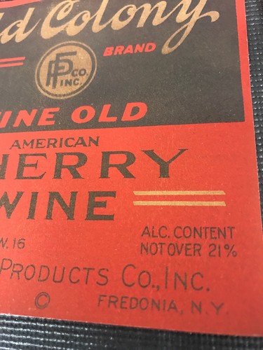 Old Colony Sherry Fine Old Wine Label Bonded Credo is Product Lot Of 10