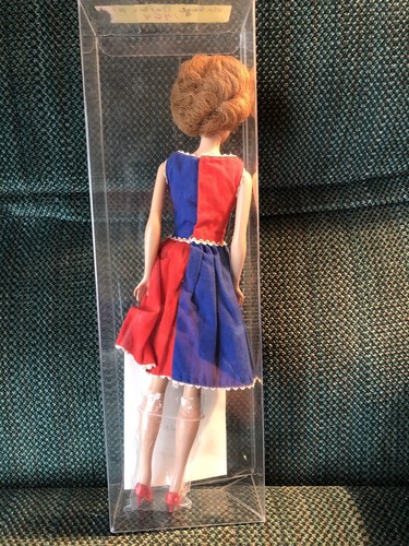 1964 Bubble Cut Red Titian Barbie Buttery Yellow Lips In Fancy Free Japan Heels