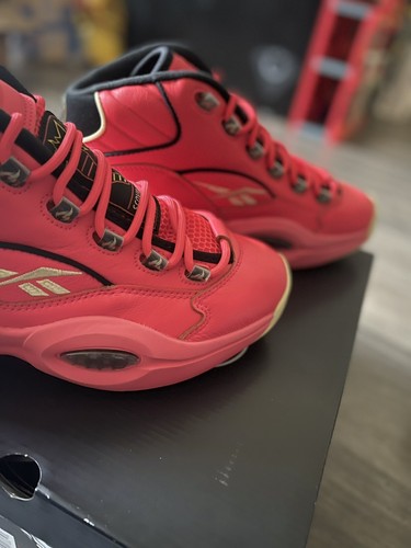 Reebok Question Mid Allen Iverson Hot Ones Spicy Pink Red Reebok Question Mid Allen Iverson Hot Ones Spicy Pink Red