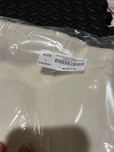 Pre-owned Kith X Invisable Friends - Limited Wool Bomber Jacket, Cream/beige - Size L In White