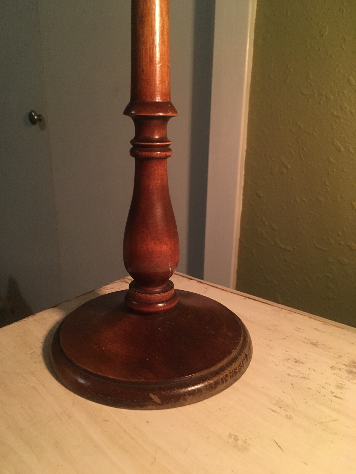 Antique French Hat Wig Stand Helmet Millinery Turned Wood Vintage Hatter Display