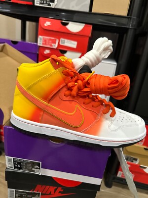 NEW Nike SB Dunk Hi Pro Sweet Tooth Candy Corn White Orange Size 10 FN5107-700