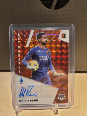 2020-21 Panini Mosaic Serie A Red Fusion Mattia Perin Autograph