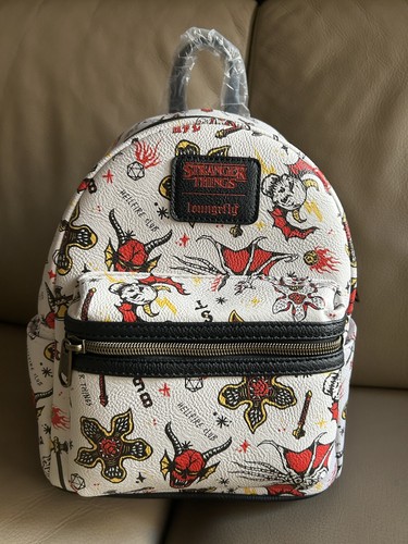 new Loungefly Stranger Things Hellfire Club Mini Backpack bag rare white |  eBay