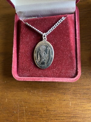 Sterling Saint Patrick Pray For Us Necklace