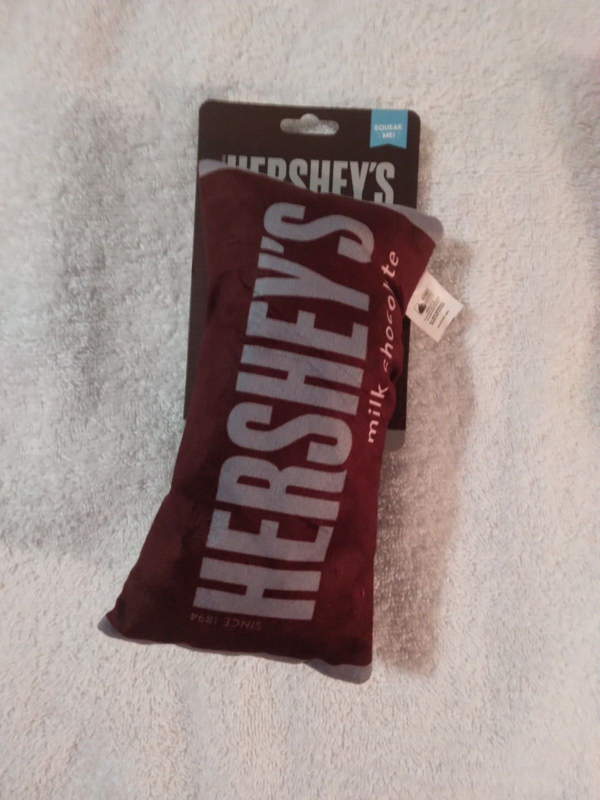 Hershey Candy Bar Squeaky Plush Dog Toy (For Light/Non Chewers)