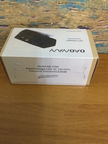 OAONAN GFCI Adapter Portable Receptacle 15Amp with One Outlet and Male Plug in