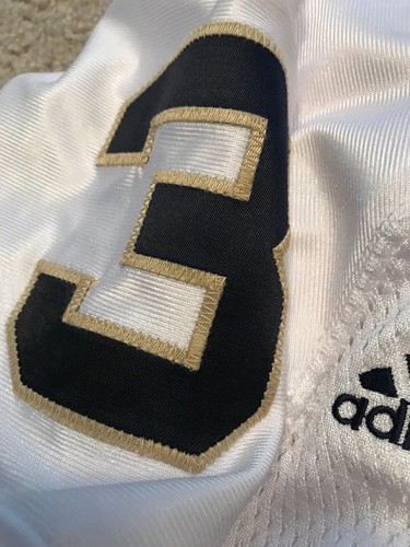 2008 ADIDAS TEAM ISSUED NOTRE DAME FOOTBALL AWAY JERSEY #3