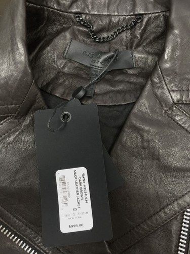 Pre-owned Rag & Bone $995  Women's Brown Mack Leather Jacket Size Xs