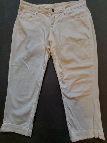 Tom Tailor ALEXA sehr schöne Capri Hose 7/8 Hose weiß Gr.29 Guter Zustand