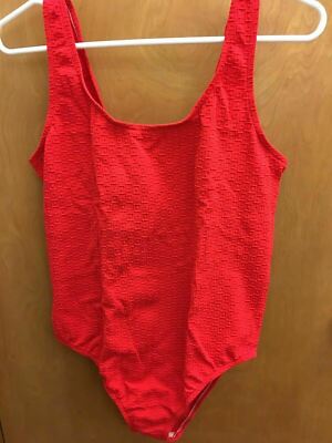 Prego Maternity One Piece Swimsuit. Red. Size Large 12-14 Model#3737 A183sp