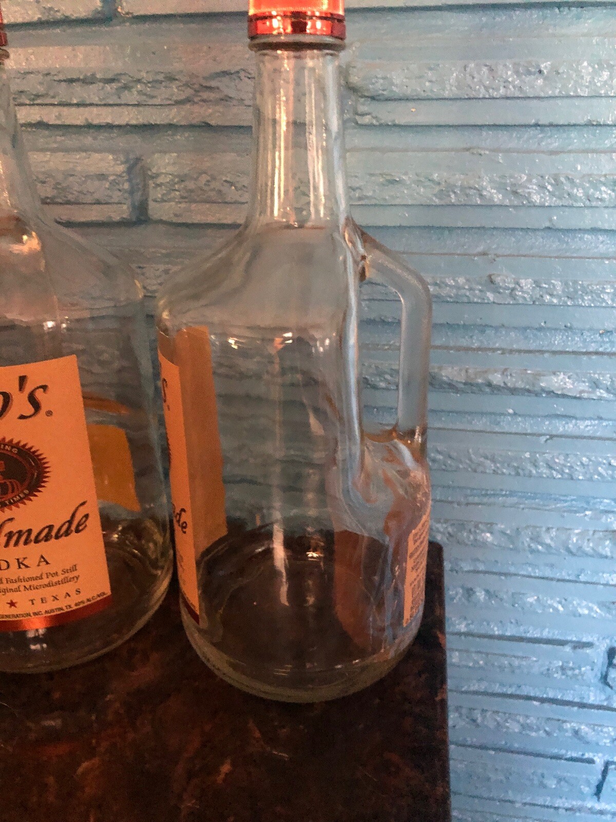 Empty TITOS Vodka 1.75 liter Liquor Bottle Arts and Crafts
