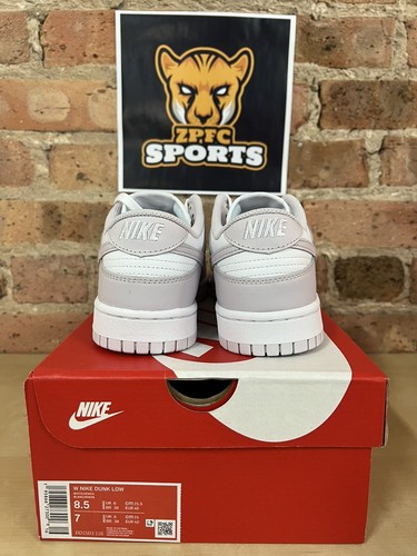 Pre-owned Nike Dunk Low Light Violet Womens Dd1503-116 In White