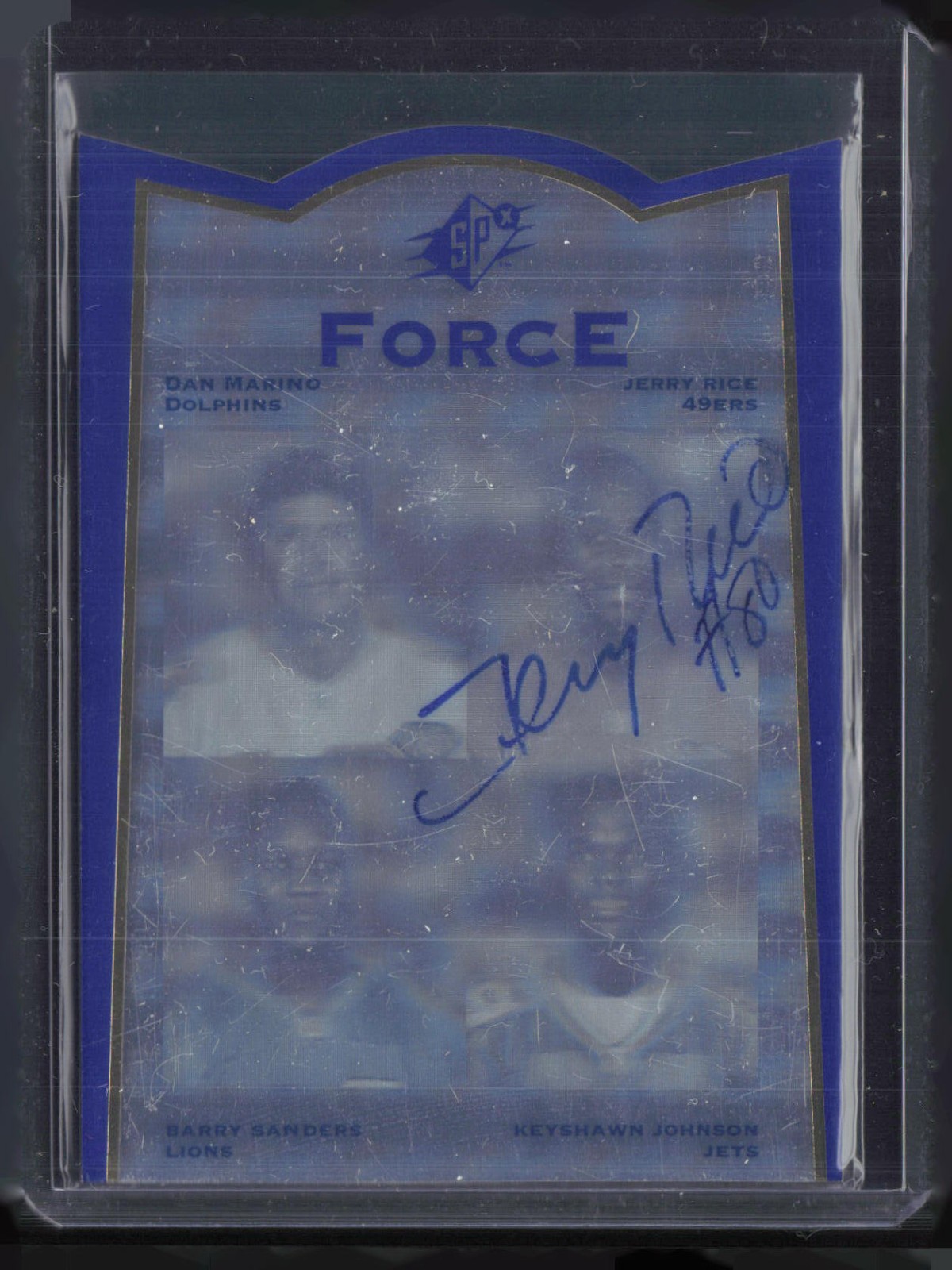 1996 Upper Deck SPx Force #SPX5 Jerry Rice Auto Autograph