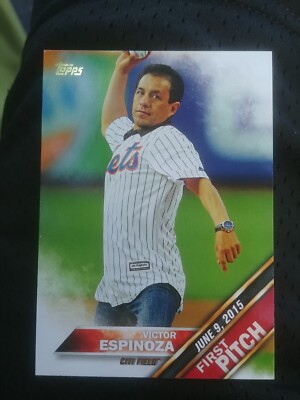 2016 TOPPS FIRST PITCH INSERT # FP-9- VICTOR ESPINOZA- JOCKEY- METS CITI FIELD
