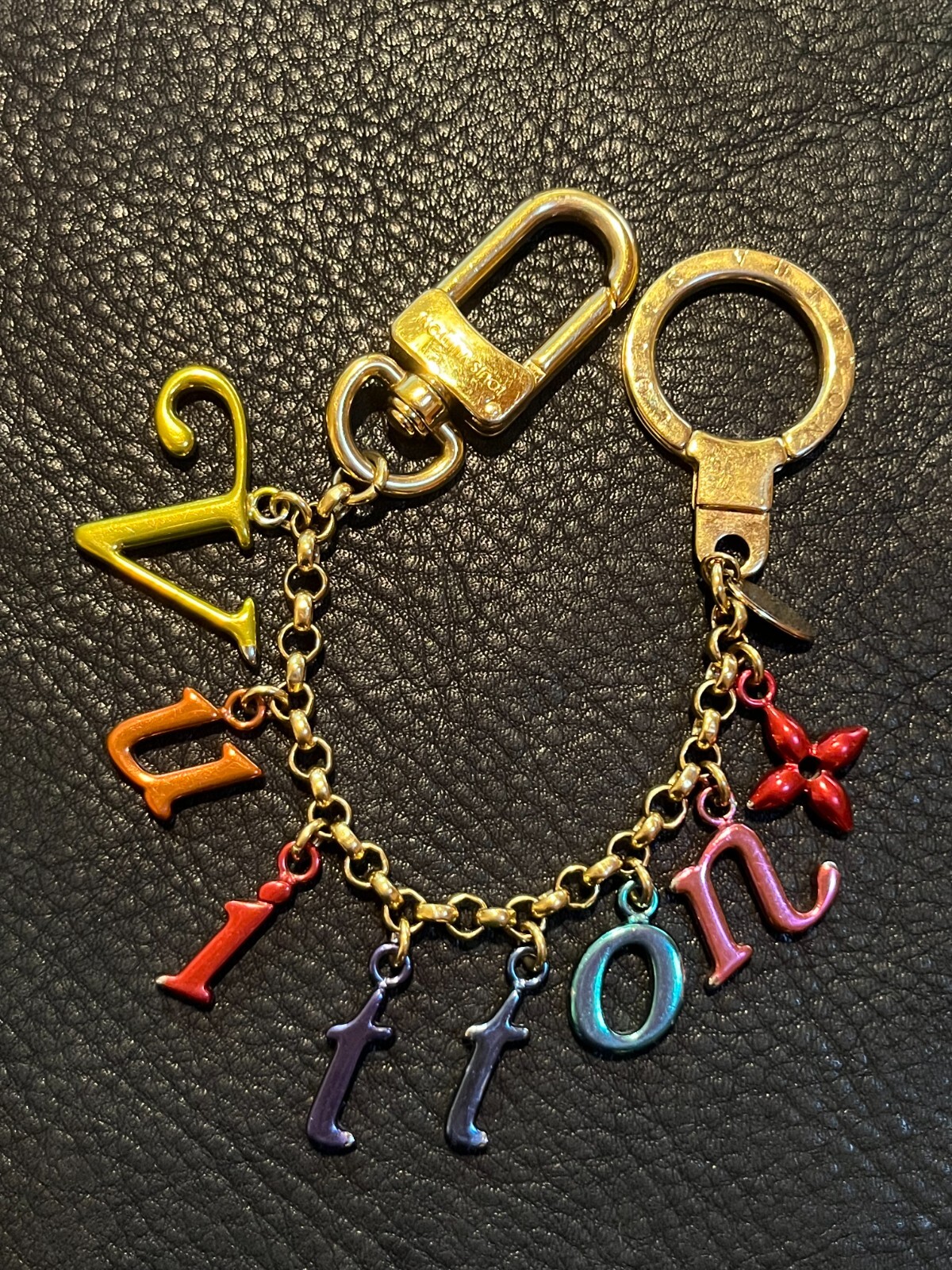 LOUIS VUITTON Strap Key ring holder chain Bag charm AUTH Ken LOUIS VUITTON Strap Key ring holder chain Bag charm AUTH Ken