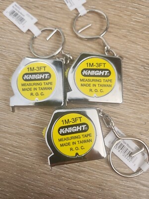Lot Of 3 Knight Metal Tape Measure  1M-3Ft