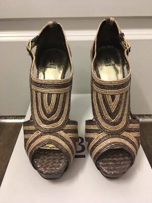 Bakers Marisela Raffia Heels, Size 7.5