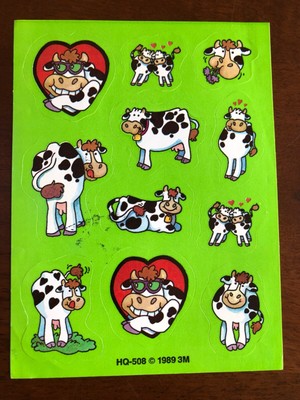 YOU PICK :  3M Vintage 80's 1989 Sticker Sheet Sheets incl ''Post-It'' stickers