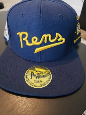 New York Rens Hat Cap Black Five Fitted Blue Snapback Snap Back Physical Culture