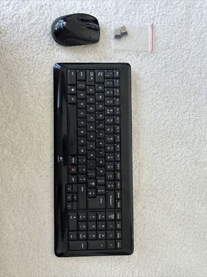 Black Gloss logitech wireless keyboard and mouse