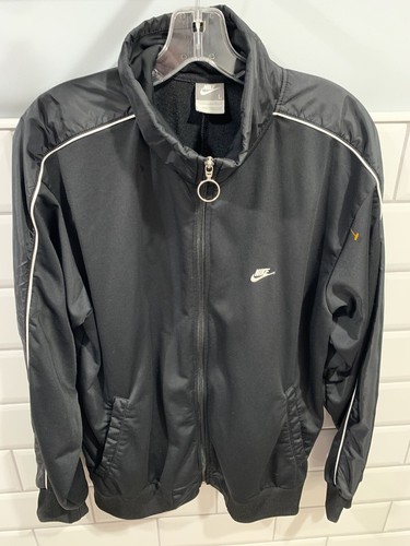 Vintage 90's Nike Team Zip-Up Jacket Large Black Windbreaker