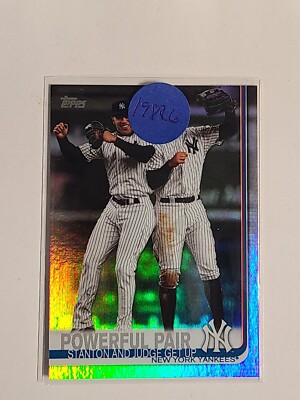 2019 Topps Powerful Pair #444 Aaron Judge/Giancarlo Stanton - Rainbow Foil