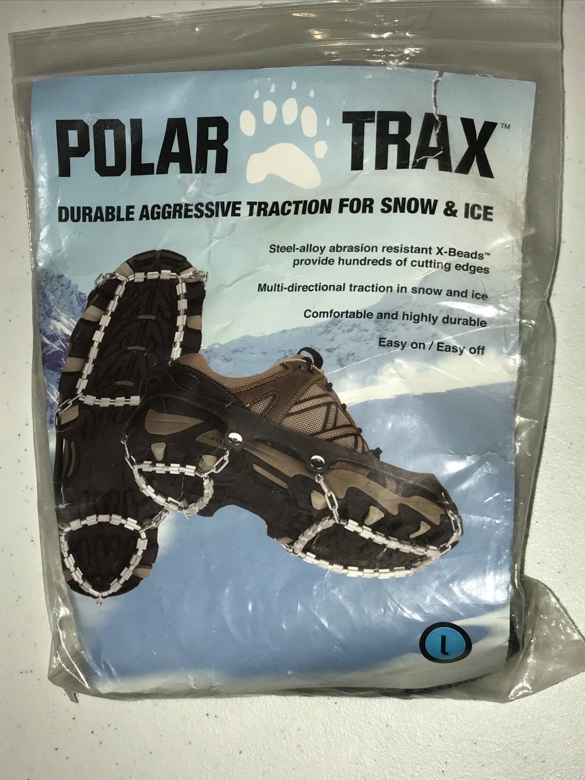 NEW Polar Trax Snow Ice Traction X Beads LARGE