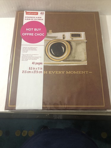 Craft Smart Scrapbook Album 40 pages 8.5in x11 Catch Every Moment Brown New