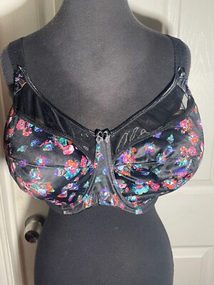 Goddess Kayla 36DDD Banded Underwire Bra Unlined Floral GD6162COB NWT