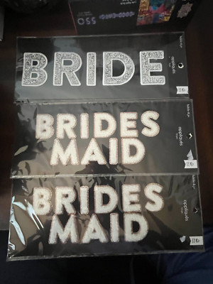 Lot of 3 Appliques 1 Bride and 2 Bridemaids NEW