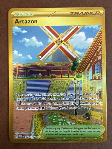 アクエリアンエイジ　アートワークス　未開封box シュリンク付き　③ Artazon 229/197 Gold Hyper Rare Full Art Pokemon Card