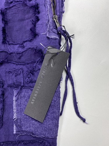 Pre-owned Haider Ackermann Ladies Patchwork Cropped Pants Trousers Size 38 / M In Purple