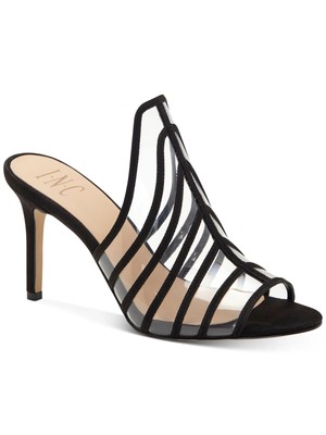 

INC Женские черные туфли с открытой спиной Lavel Stiletto без шнуровки на каблуке Туфли-мюли 8,5 м, Черный, 10009143400
