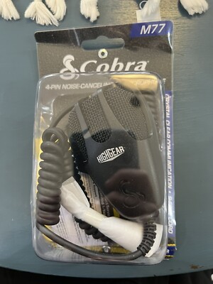 Cobra M77 4-Pin Noise Canceling CB Microphone 9 Foot Cord Highgear NEW - 136