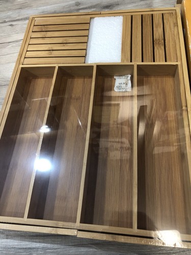 Belmint Bambusi Collection 100% Natural Bamboo Expandable Drawer Organizer NEW