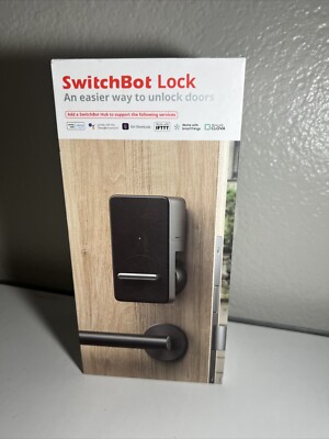 SwitchBot Smart Lock Bluetooth Keyless Entry Electronic Deadbolt BLACK W1601700