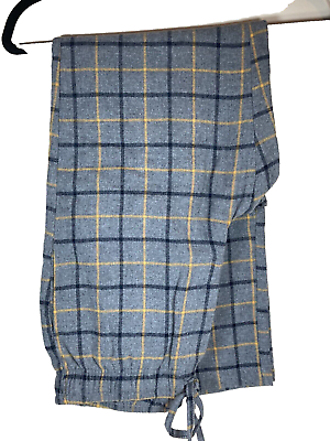 Croft Barrow Men s Fleece Lounge Gray Plaid Sleep Pajama Pants Size S