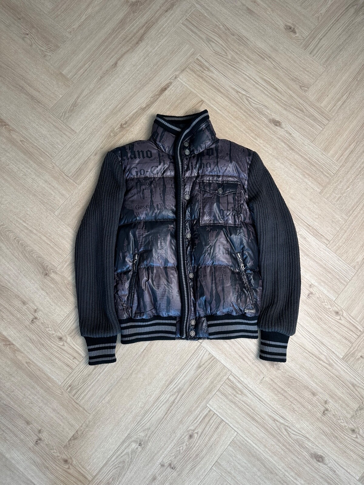 ジャケット・アウター galliano newspaper down jacket John Galliano Newspaper Men Down Jacket Rare Size 52 | eBay
