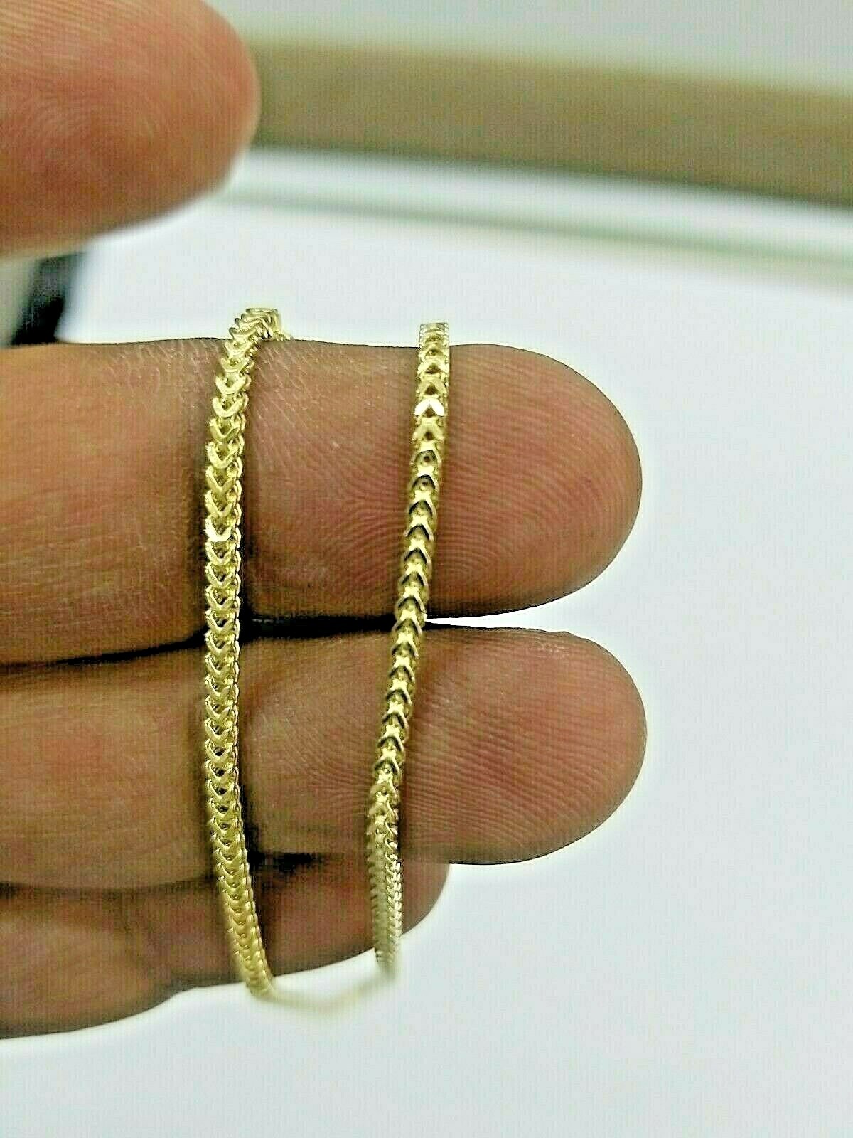 Pre-owned Captain Bling 10kt Franco Yellow Gold Necklace - Premium Diamond Cut, Brand New, Real Gold