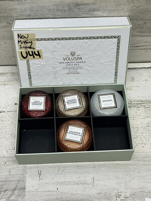 Voluspa Japonica 4 Piece Macaron Glass Candle Set, 1.8 Ounces Each New