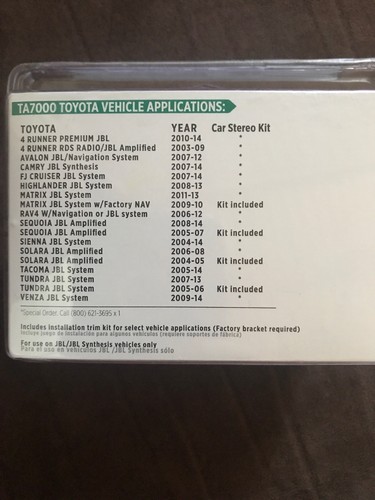 New Scosche Factory Stereo Replacement Interface 2005-14 Toyota TA7000