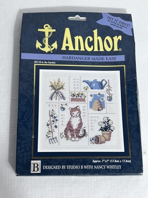 Anchor Cross Stitch Kit 28118 In The Garden 7 X 7  Country Cottage Farmhouse