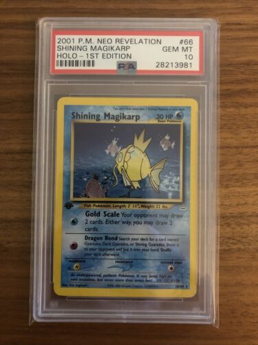 PSA 10 Pokemon Neo Revelation 1st Edition Shining Magikarp PSA 10 Pokemon Neo Revelation 1st Edition Shining Magikarp