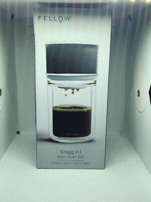 Fellow Stagg X Pour-Over Set (Coffee Dripper + Tasting Glass) NEW Open Box